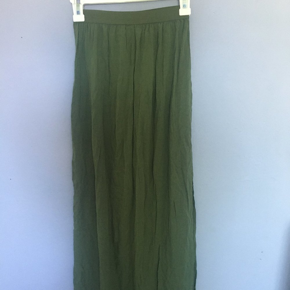 Olive Green Maxi Skirt